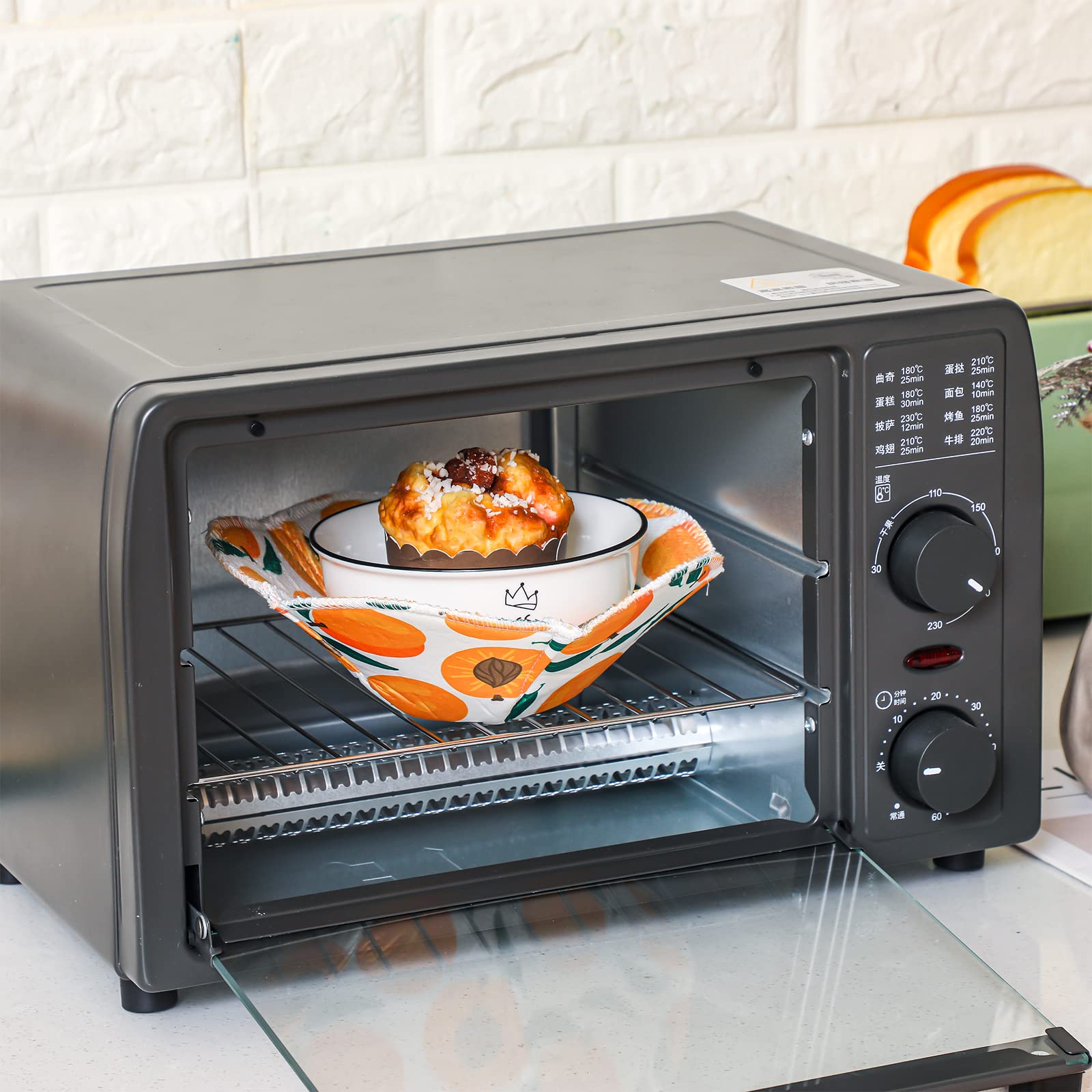 Potchen soporte para tazón microondas con cereza: mantiene la comida caliente sin riesgo de quemaduras.