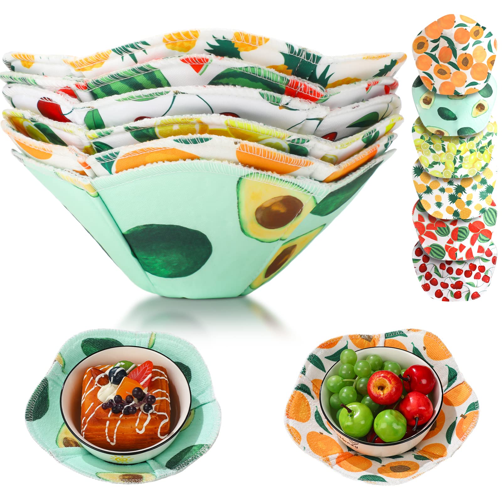 Potchen soporte para tazón microondas con limón: protege las manos al retirar el bol caliente.