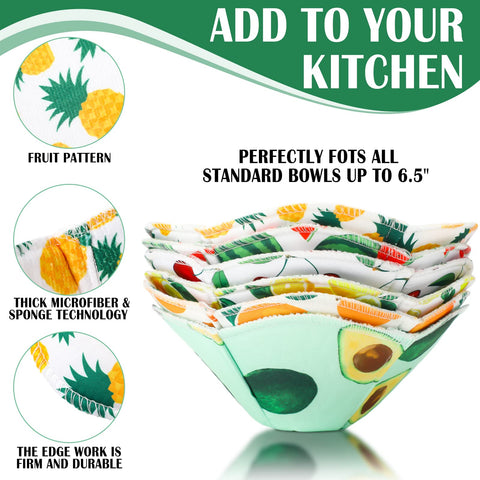 Potchen soporte para tazón microondas con sandía: diseño colorido y práctico para la cocina.