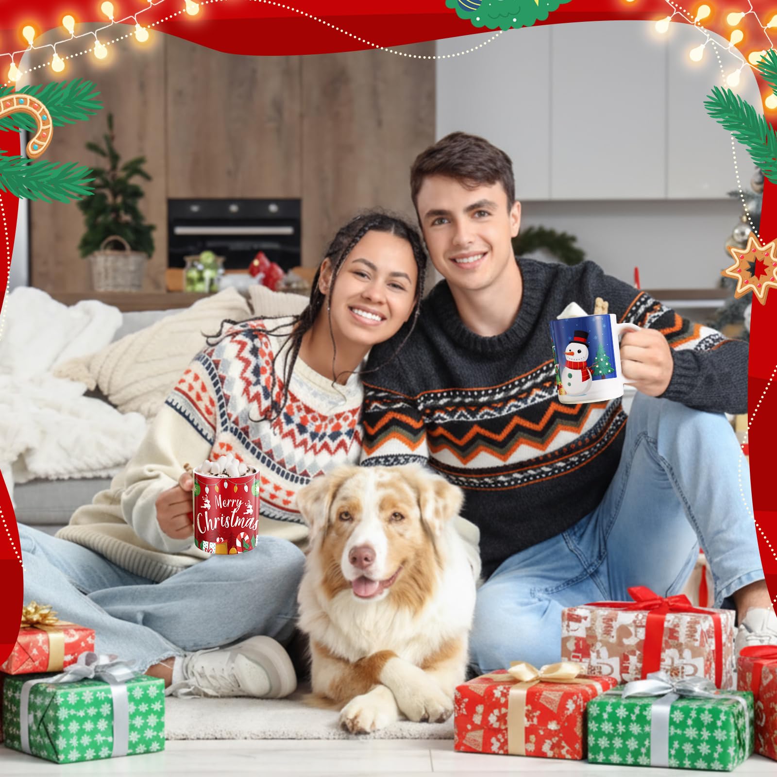 Potchen taza mensaje-feliz-navidad, aporta ánimo durante la merienda.