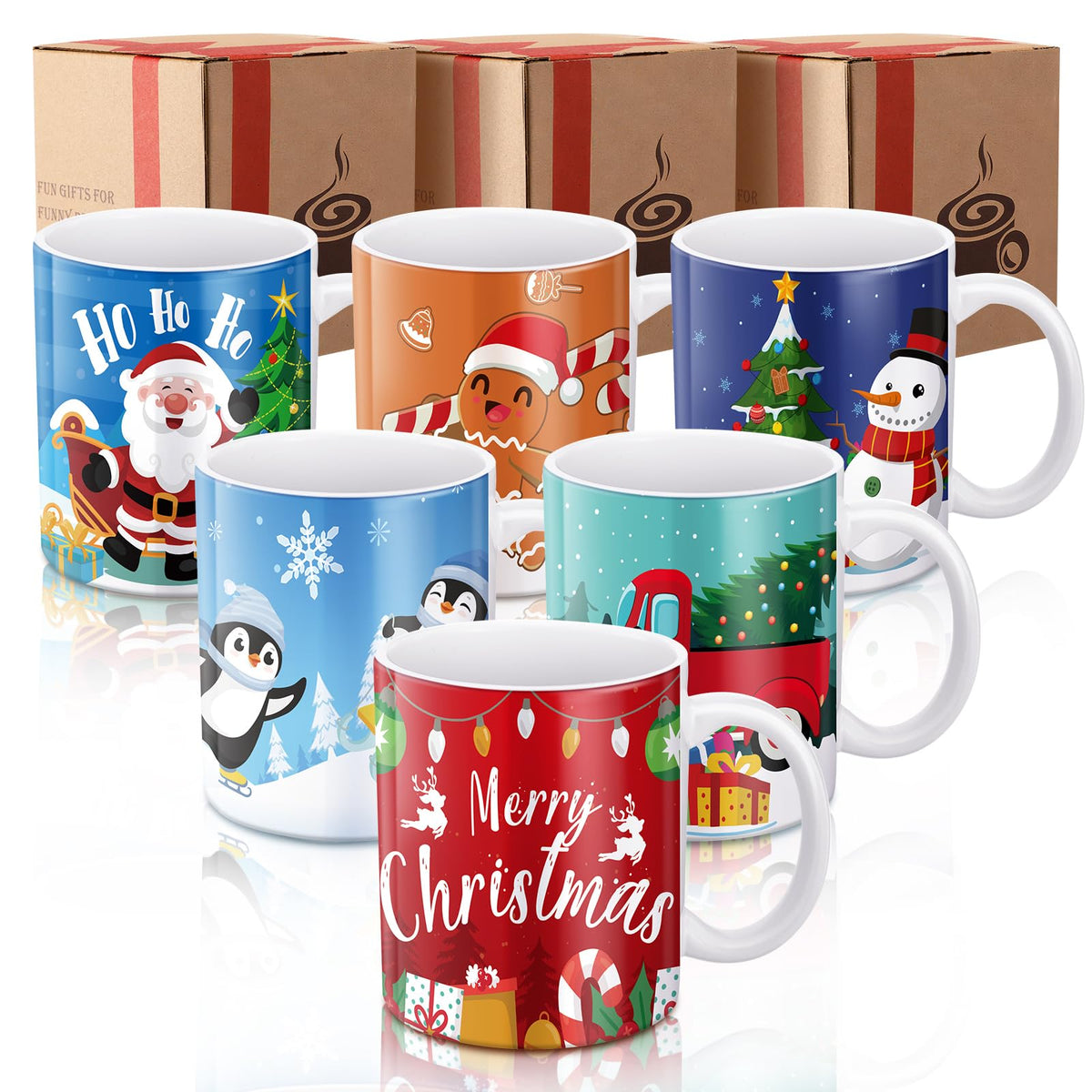 Potchen tazas navidad santa, ideal para desayunos festivos con café caliente.
