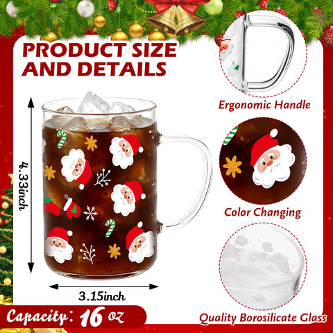Potchen tazas con copos de nieve, cambio de color al enfriarse, ideal para café.