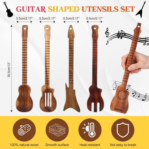 Potchen detalle láser en guitarra, añade arte musical a la cocina.