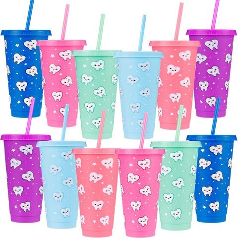 Vaso Potchen de amistad 24 onzas con tapa y pajilla para fiestas