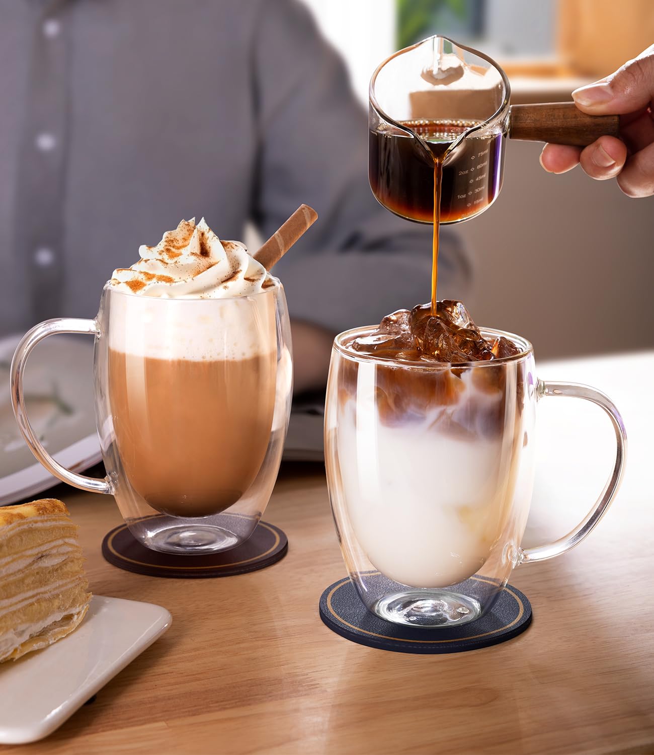 Potdoctor taza versátil para espresso cappuccino y té