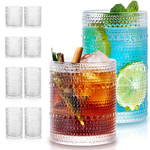 Potdoctor vasos relieve texturizado 12oz, agarre cómodo para agua o jugos