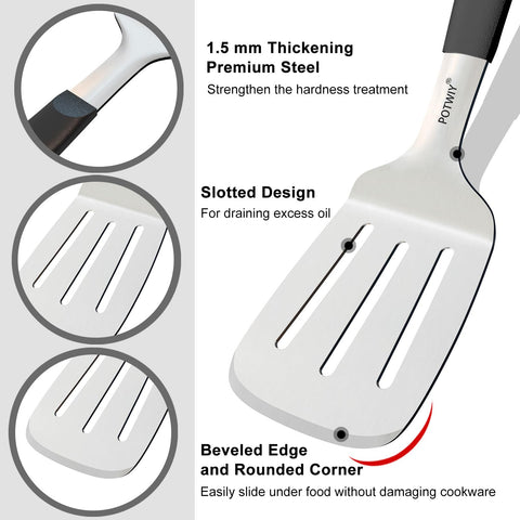 POTWIY espátula de una pieza, mayor durabilidad y limpieza fácil.