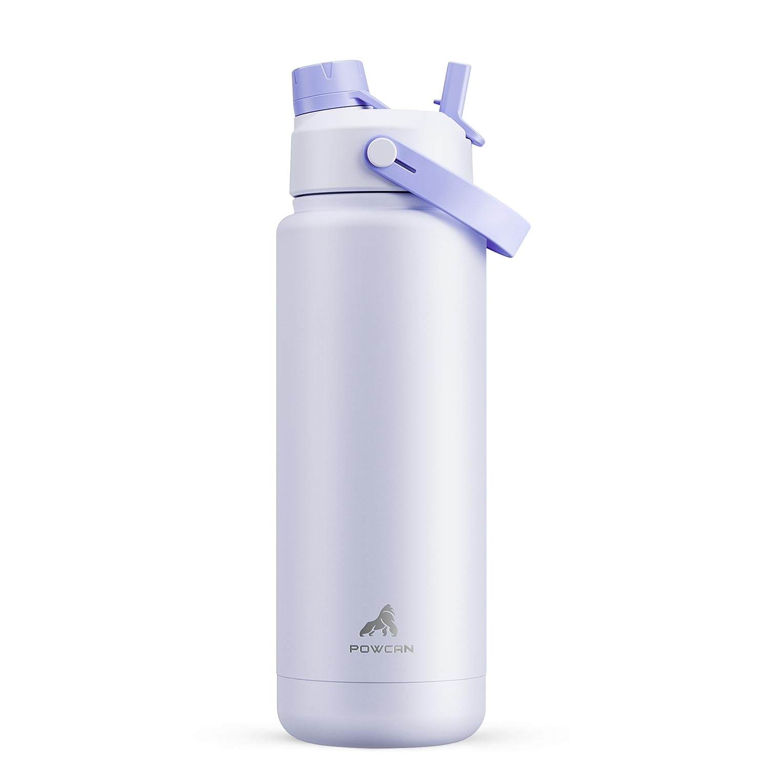 Powcan 32oz botella aislada de doble pared con tapa 2 en 1 mantiene la bebida fría el día.