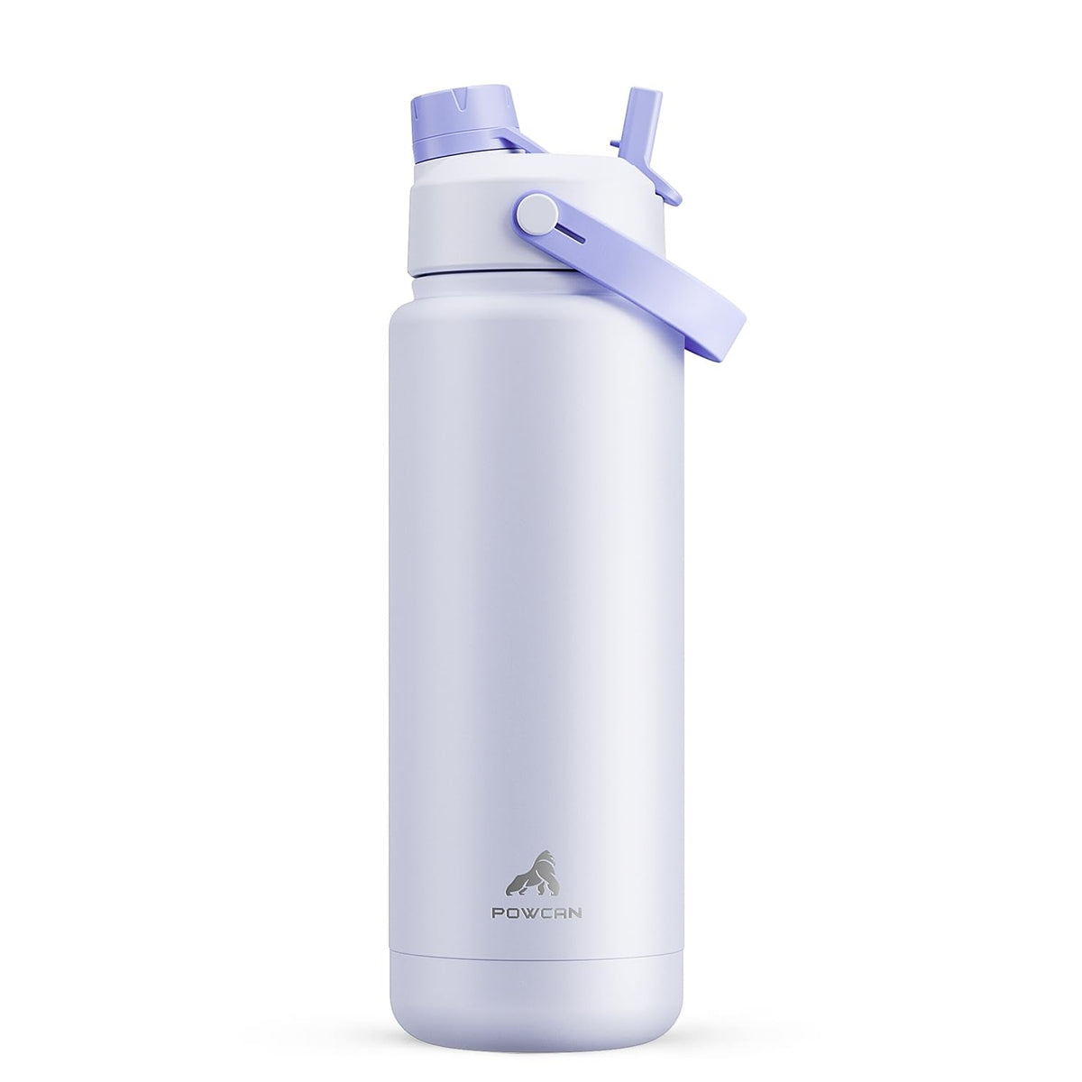 Powcan 32oz botella aislada de doble pared con tapa 2 en 1 mantiene la bebida fría el día.