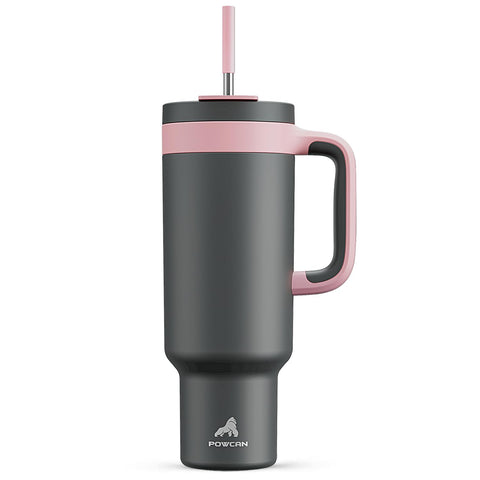 Powcan 50oz tumbler con manija para un agarre cómodo durante viajes