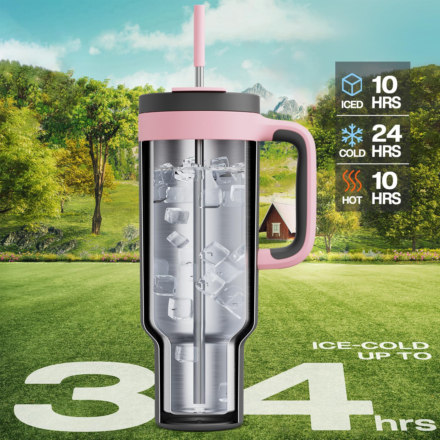 Powcan 50oz tumbler tapa 2 en 1 para beber o sellado hermético