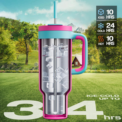 Powcan 50 onzas tumbler con tapa dos-en-uno para beber o sellar sin fugas