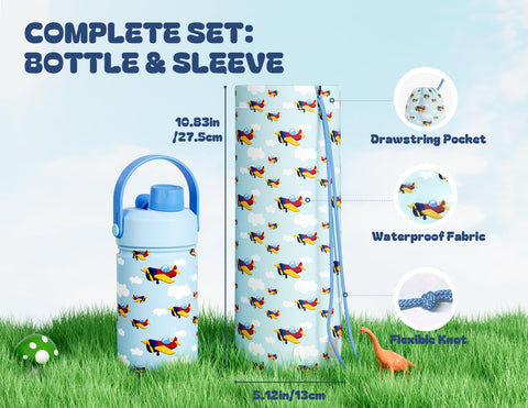 Botella Powcan en acero inoxidable 18/8 libre de BPA, duradera y fácil de limpiar