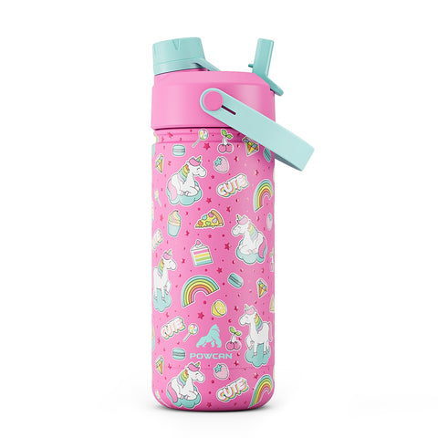 Powcan botella nino unicornio magico: diseño encantador para meriendas.