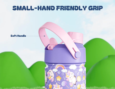 Uso escolar POWCAN Unicorn Jam, tamaño 12 oz para mochila