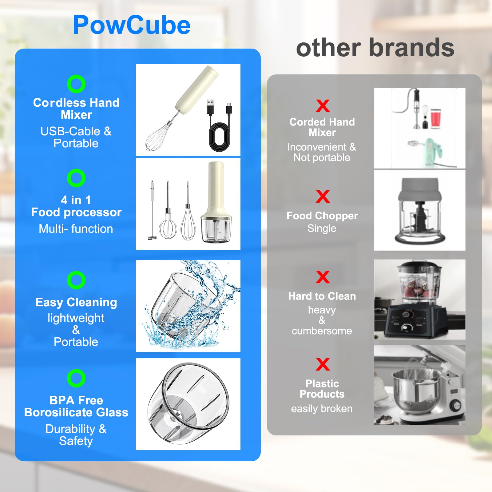 PowCube MixgoII en reposo, listo para reiniciar tras dos segundos.