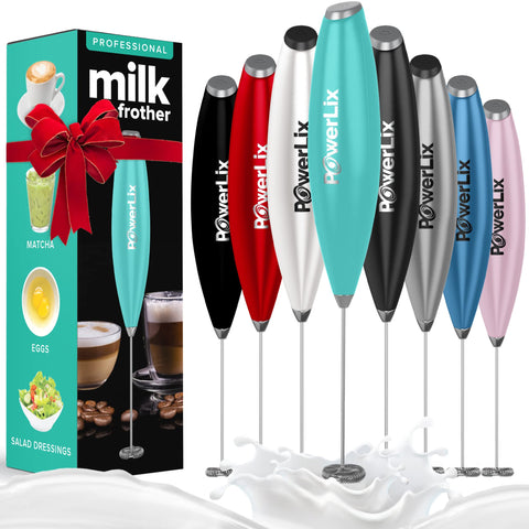 PowerLix batidor de leche con soporte para espuma cremosa en casa