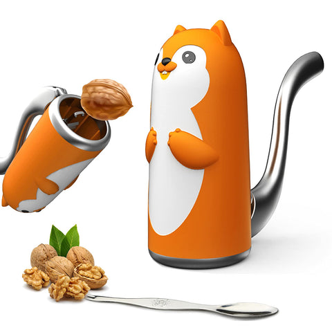 PowerOY abre-nueces en forma de ardilla con diseño ergonómico para uso diario.