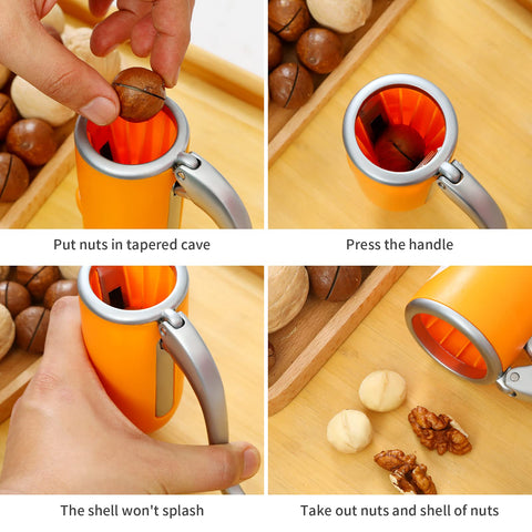 PowerOY abre nueces pecán con agarre firme y seguro.