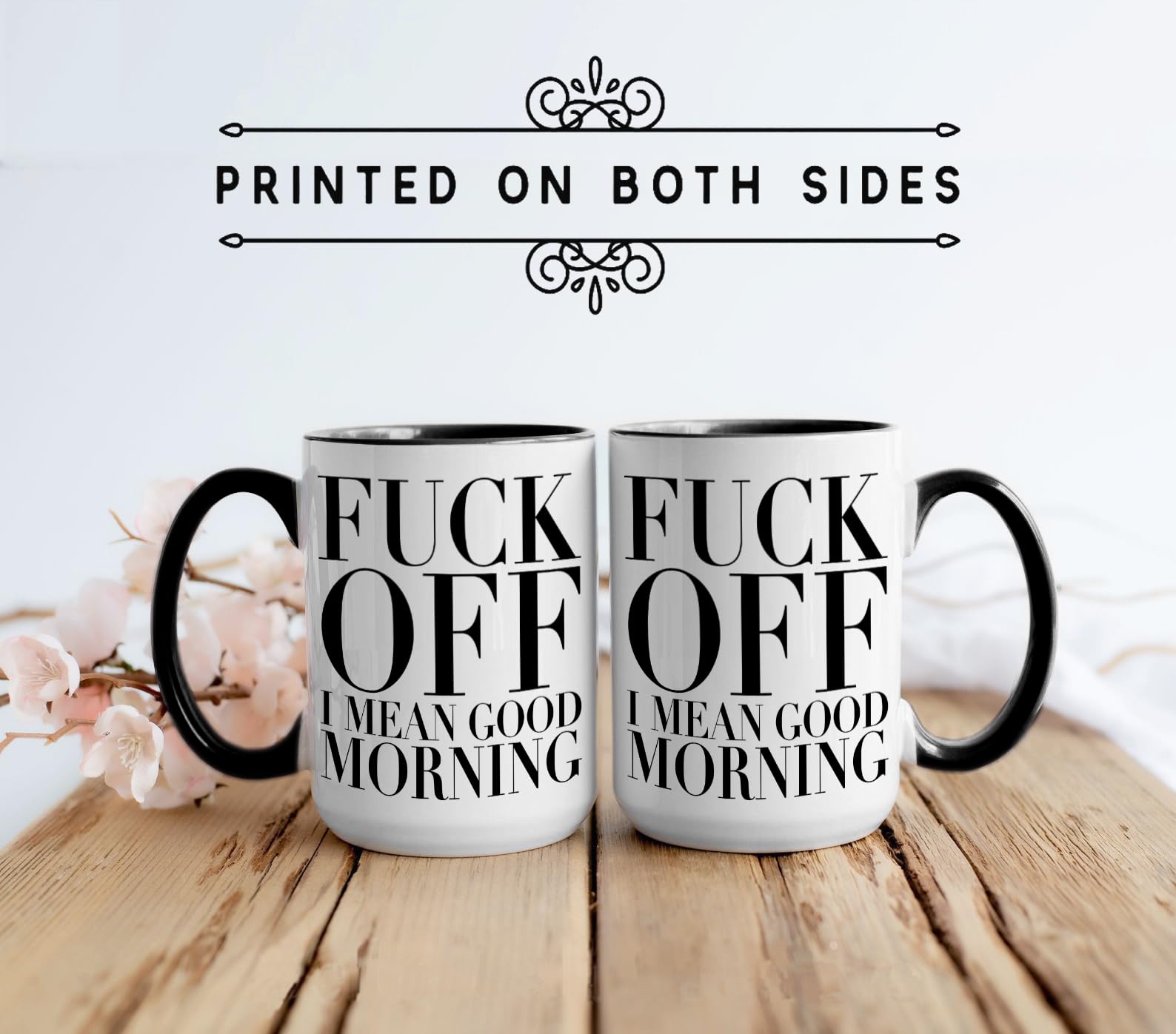 Powond taza cerámica 15oz, impresión duradera para uso diario.