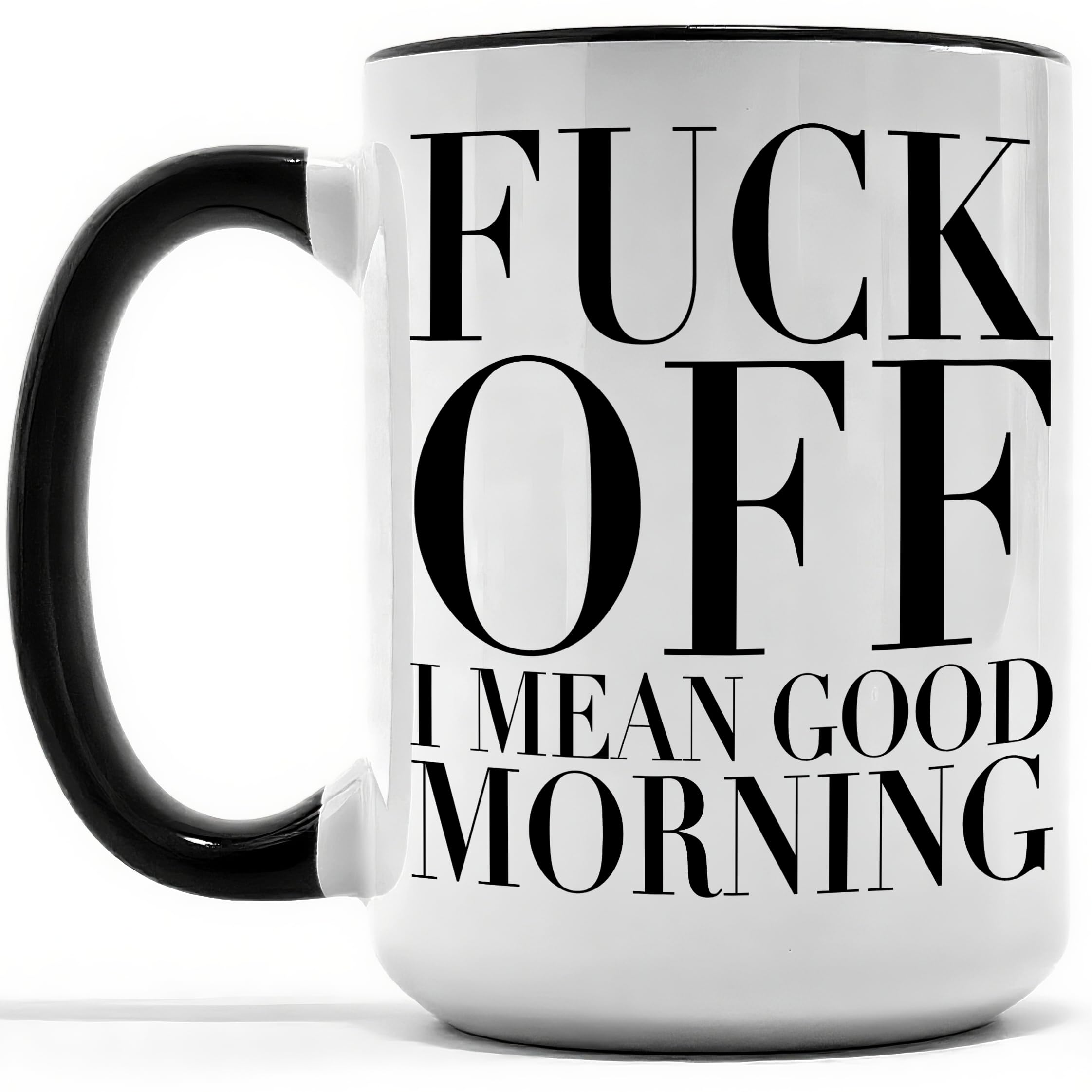 Powond taza divertida 15oz, dos caras, ideal para humor en la oficina.