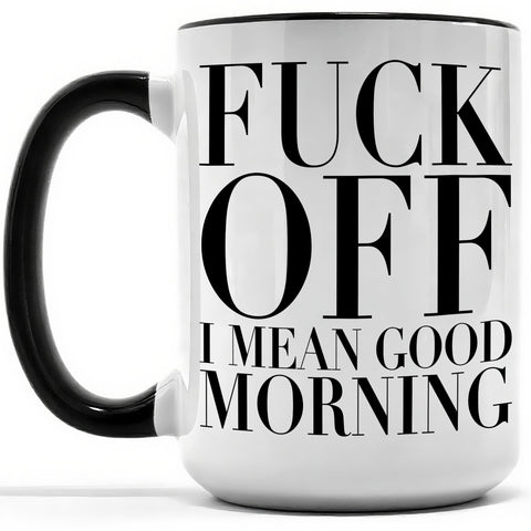 Powond taza divertida 15oz, dos caras, ideal para humor en la oficina.