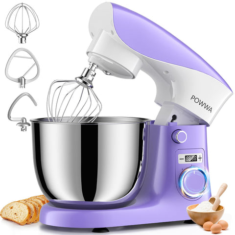 POWWA batidora 6,5 qt con tazón amplio para masas grandes.