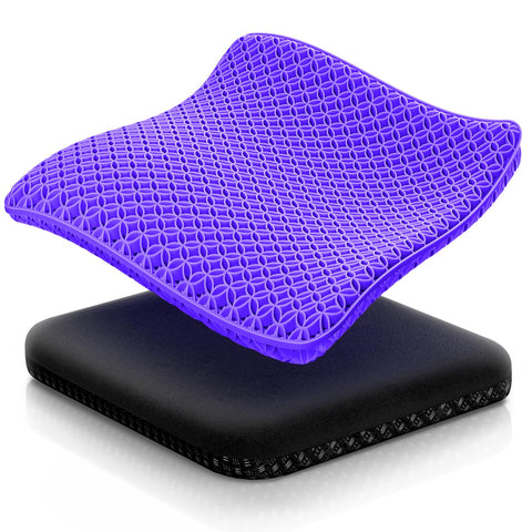 Almohadilla gel grande de Poyesere, soporte cómodo para asiento durante largas jornadas.