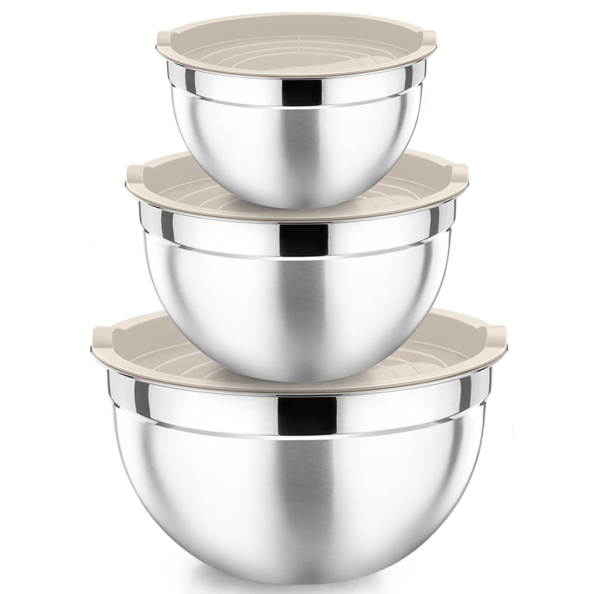 P&P CHEF, juego de tazones mezcladores caqui para batidos y mezclas en la cocina