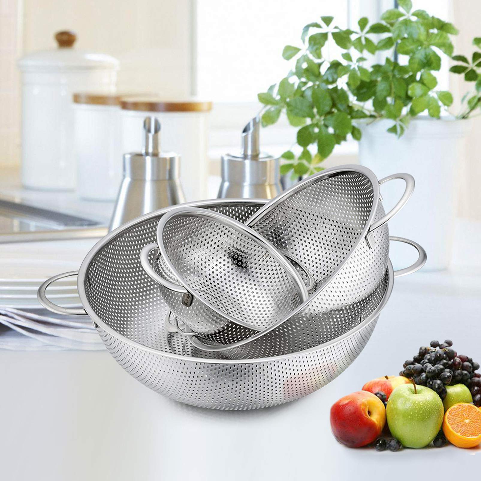 pp-chef coladores micro perforados mediano ideal para verduras