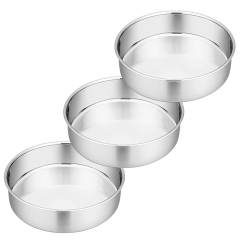 Conjunto P&P CHEF de moldes para pastel de 8 pulgadas, tres piezas.