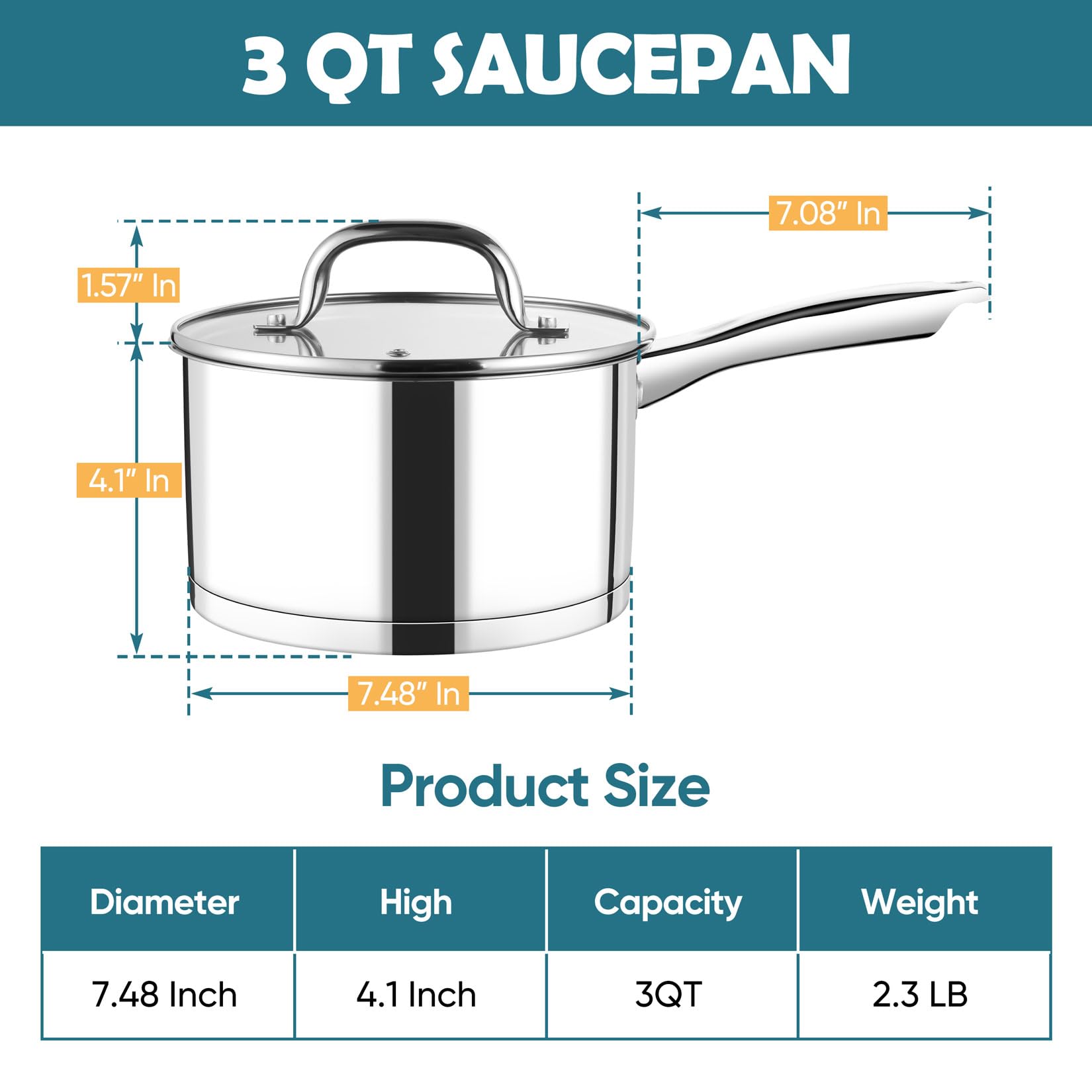 Sartén P&P CHEF con mango ergonómico enfocado para agarre cómodo durante la cocción.