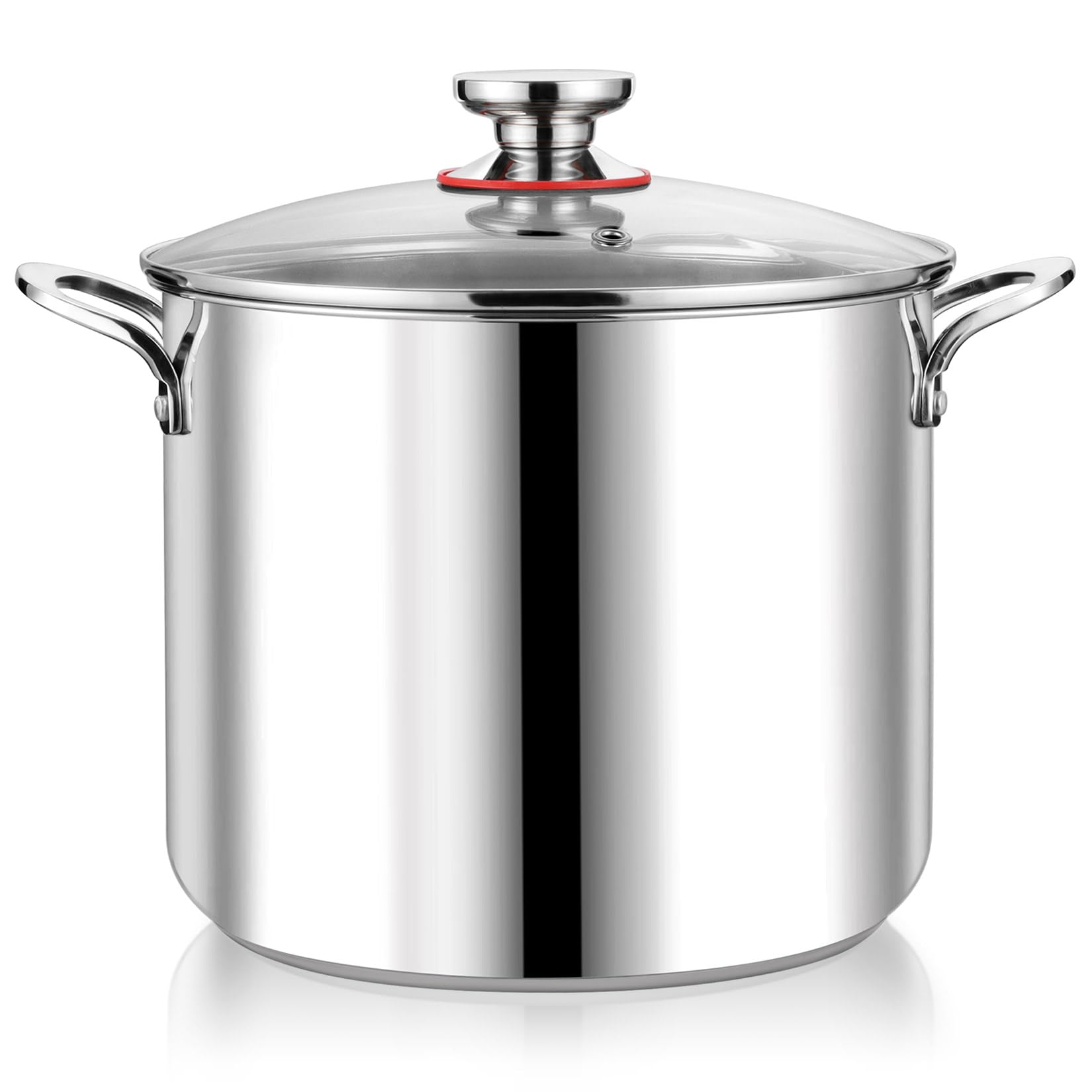 P&P CHEF olla de 12 cuartos con tapa de vidrio para cocción rápida.