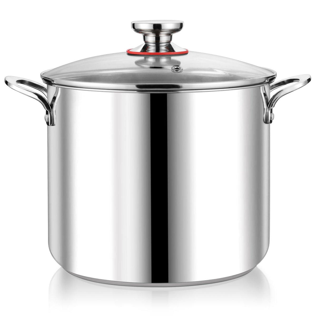P&P CHEF olla de 12 cuartos con tapa de vidrio para cocción rápida.