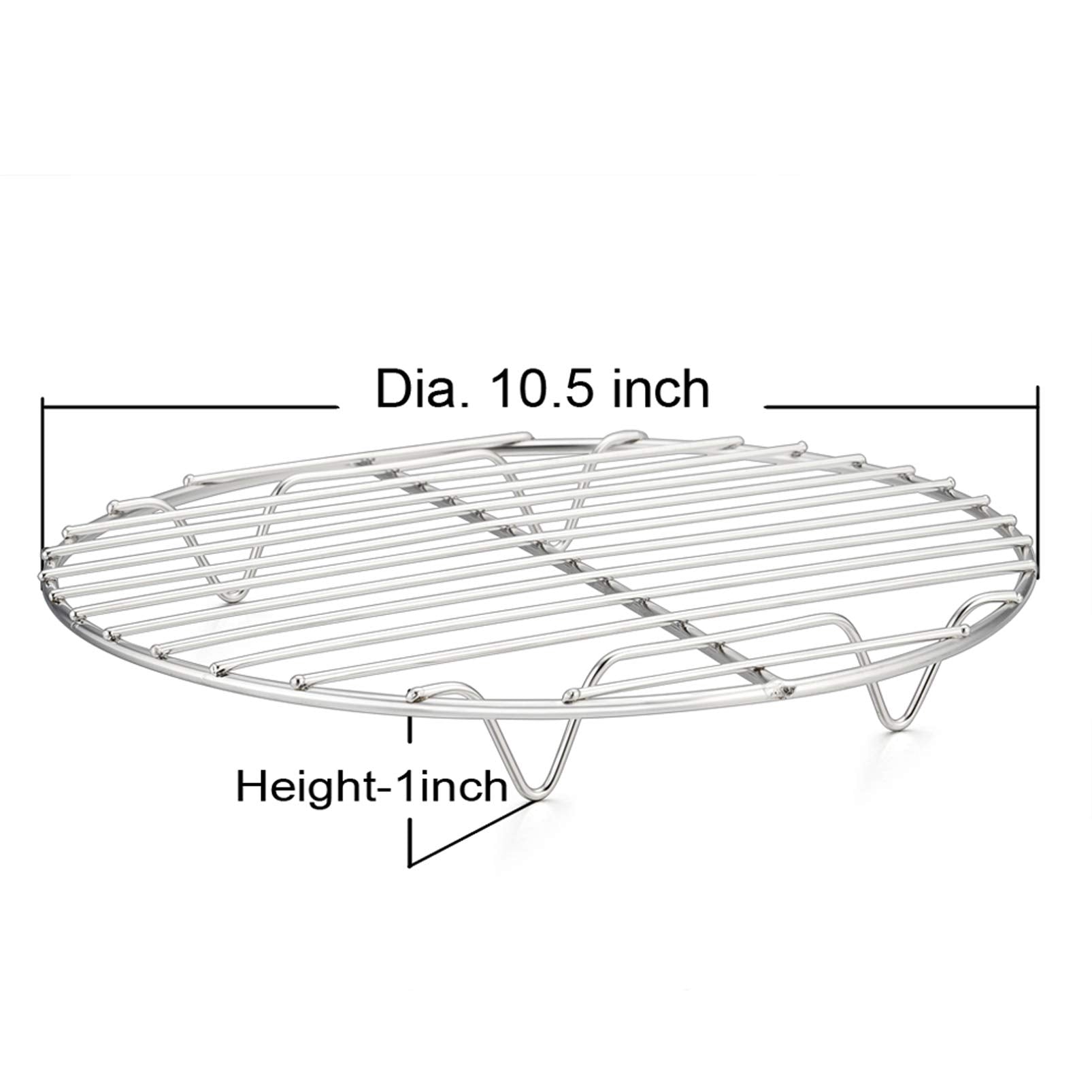 Rejilla circular P&P CHEF apta para horno y vapor con cocción uniforme.