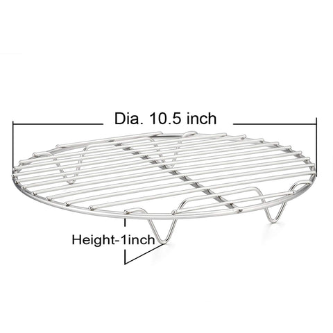 Rejilla circular P&P CHEF apta para horno y vapor con cocción uniforme.