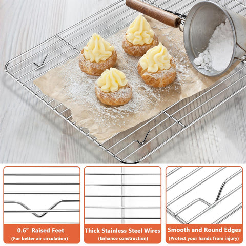 P&P CHEF Rejilla enfriamiento mini 8-6x6-2, ideal para bandejas pequeñas