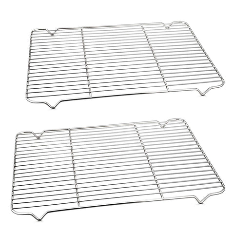 Rejilla de enfriado P&P CHEF, par de rejillas plateadas para enfriar galletas de forma uniforme
