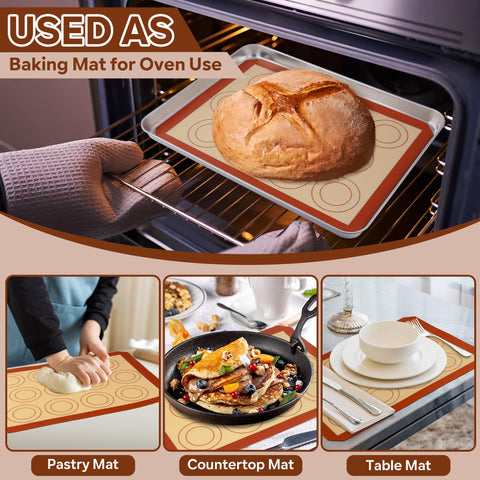 Tapete de silicona antiadherente P&P CHEF para desmoldar fácil.