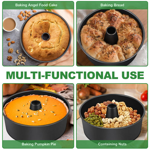 Molde multifuncional para angel cakes, chiffon y pound cake