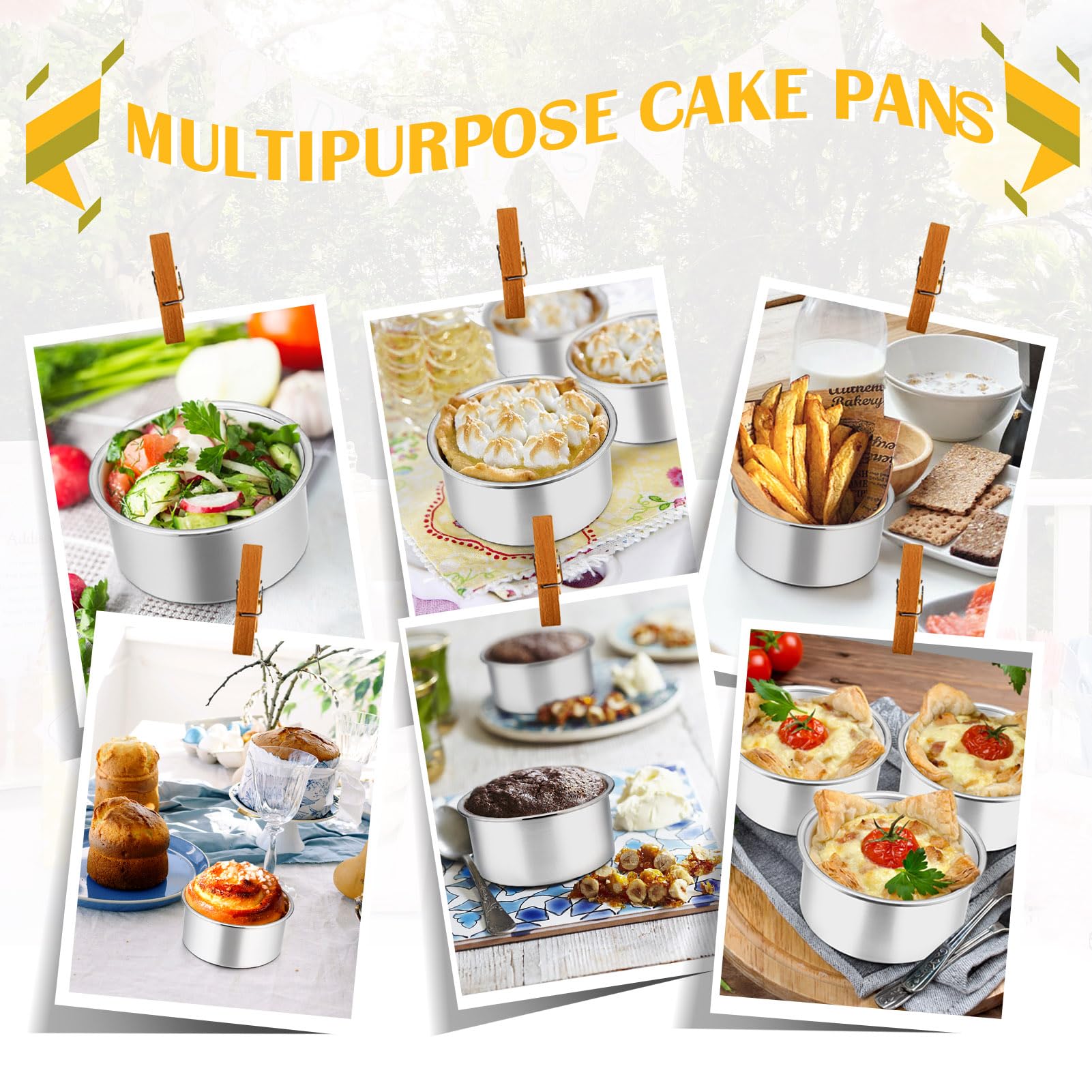 P&P CHEF set de mini tartas, brownies y quiches para postres varios.