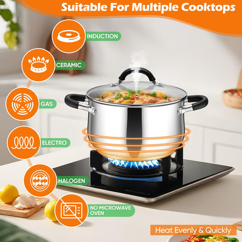 P&P CHEF Uso versátil para sopa y pasta en 5qt
