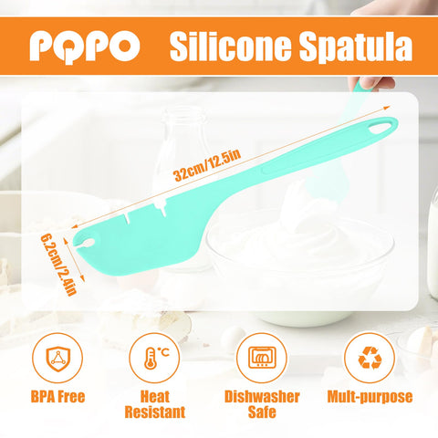 PQPO espátula silicona, agarre cómodo y flexible para raspado preciso.