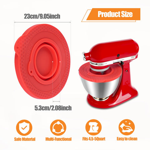 PQPO tapa apta para lavavajillas, fácil de limpiar, para KitchenAid rojo.