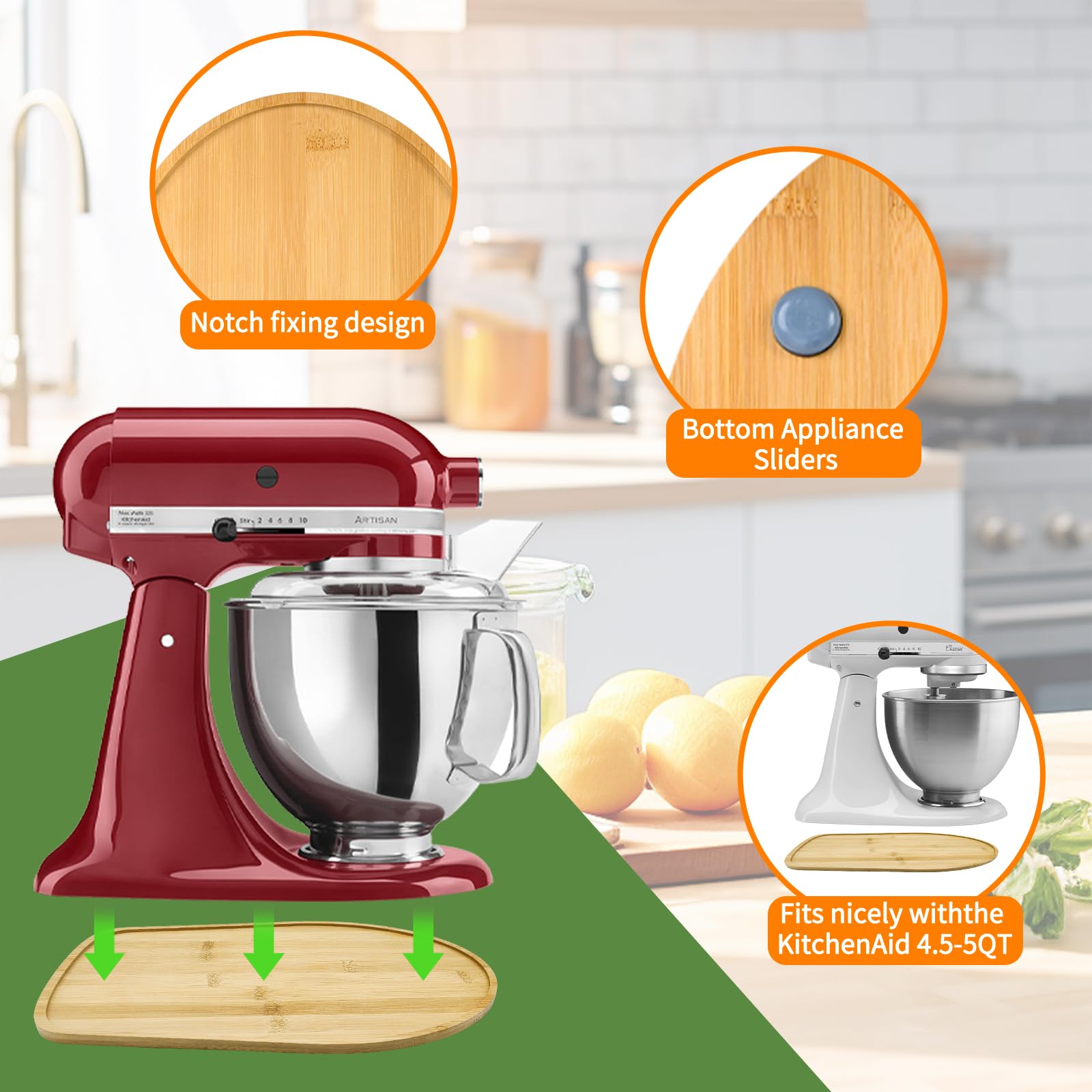 PQPO compatible con cabezal inclinable KitchenAid para uso diario