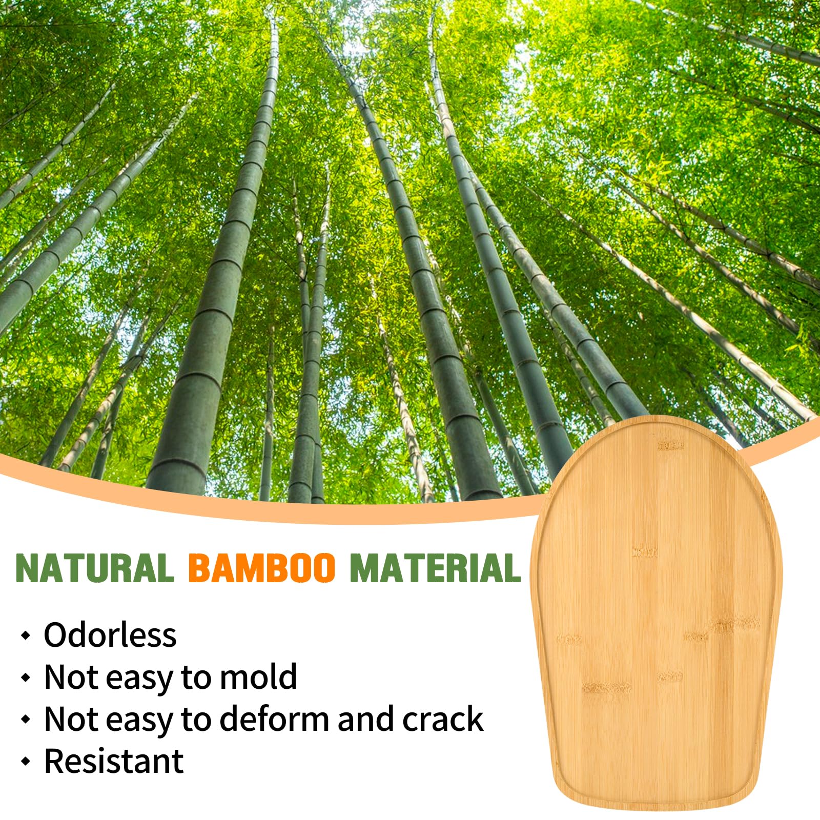 PQPO mat deslizante de bambú 14x8,9 pulgadas para encimera ordenada