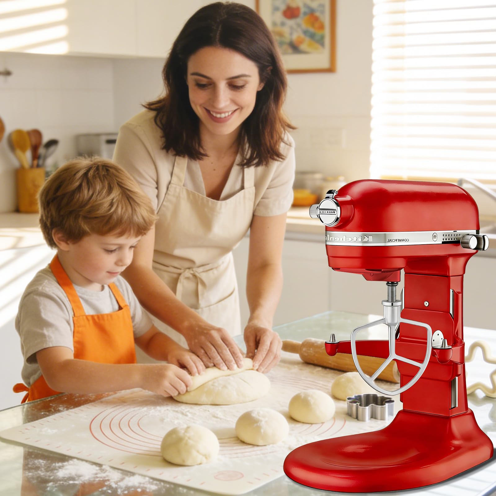 Batidora plana PQPO de 6qt con limpieza fácil y apta para lavavajillas