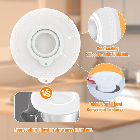 PQPO incluye cuenco plegable para almacenamiento y uso cómodo.