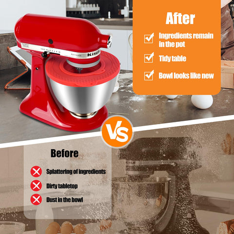 PQPO tapa para tazón inclinable de KitchenAid de 4.5-5 qt evita derrames.