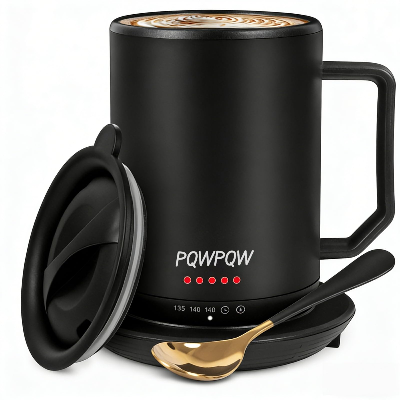 PQWPQW taza termica 12oz con control de temperatura para mantener el café caliente
